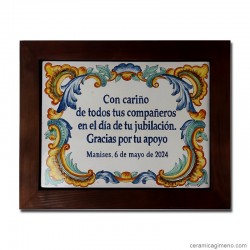 Placa Texto con Marco